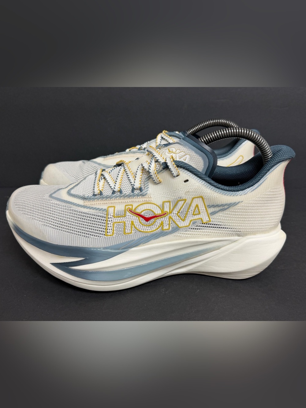 Hoka One Cielo X1 3.0 Alabaster Yellow Gold Men's 8.5 Women 9.5 WORN ONCE